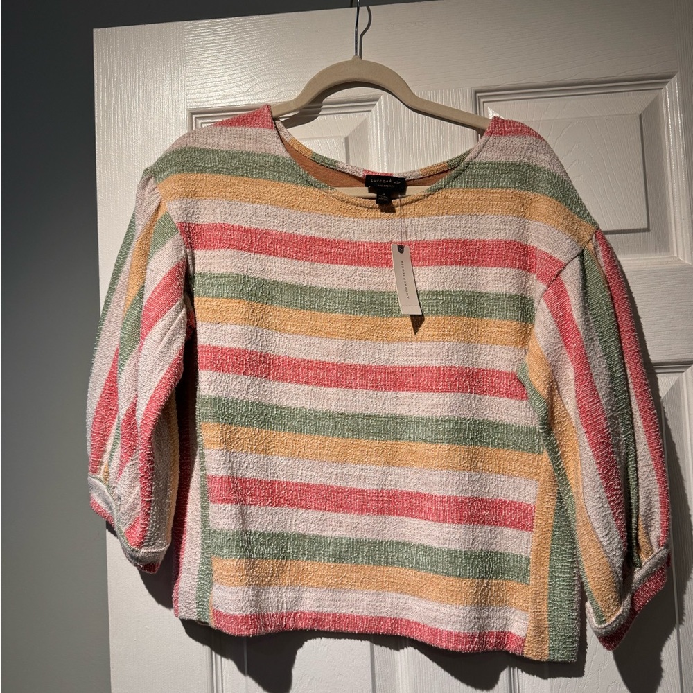 Anthropologie Striped Multicolor Sweater